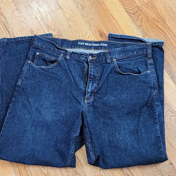Duluth Trading Company 38x30 Flex Weekender Men's Dark Wash Jeans - Picture 1 of 8